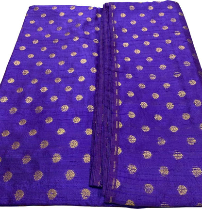 Exquisite Purple Banarasi Pure Raw Silk Fabric ( 2.5 Mtrs ) - Luxurion World