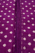 Exquisite Purple Banarasi Pure Raw Silk Fabric ( 2.5 Mtrs ) - Luxurion World