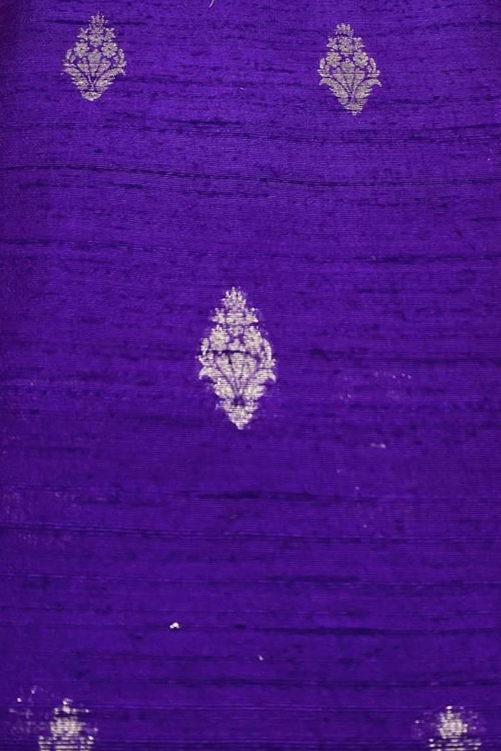 Exquisite Purple Banarasi Pure Raw Silk Fabric ( 2.5 Mtrs ) - Luxurion World
