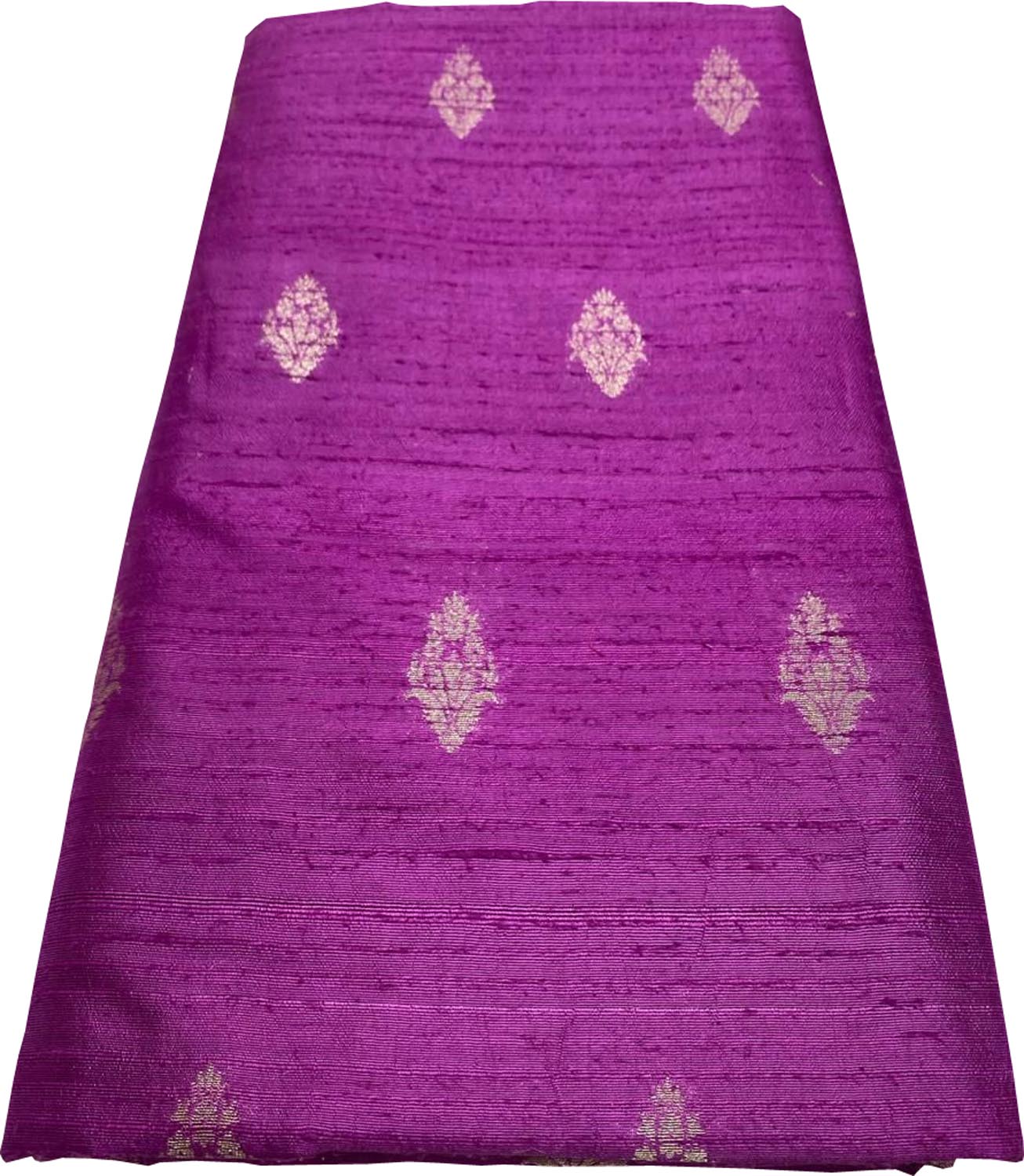 Exquisite Purple Banarasi Pure Raw Silk Fabric ( 2.5 Mtrs ) - Luxurion World