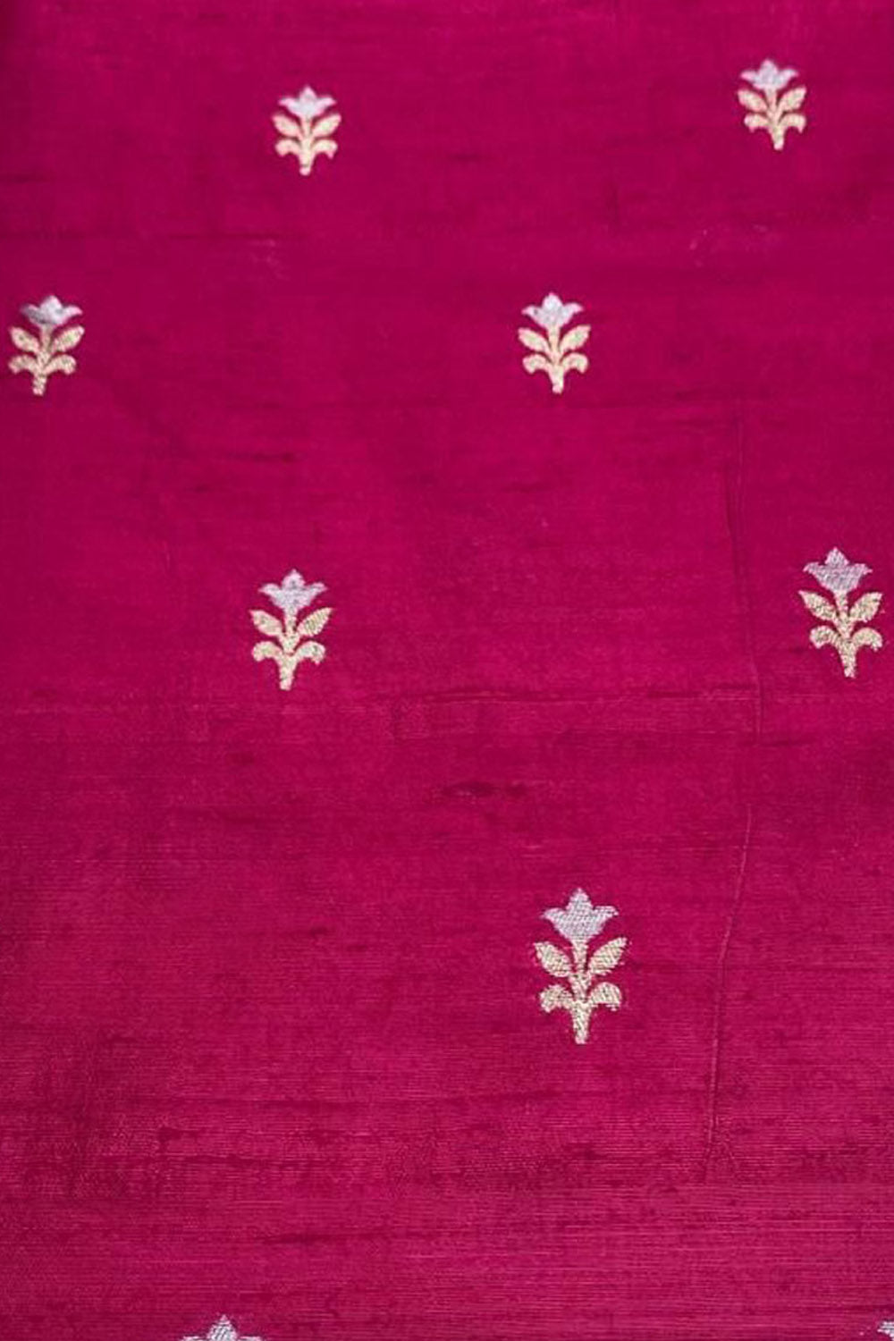 Exquisite Pink Banarasi Pure Raw Silk Fabric ( 2.5 Mtrs ) - Luxurion World