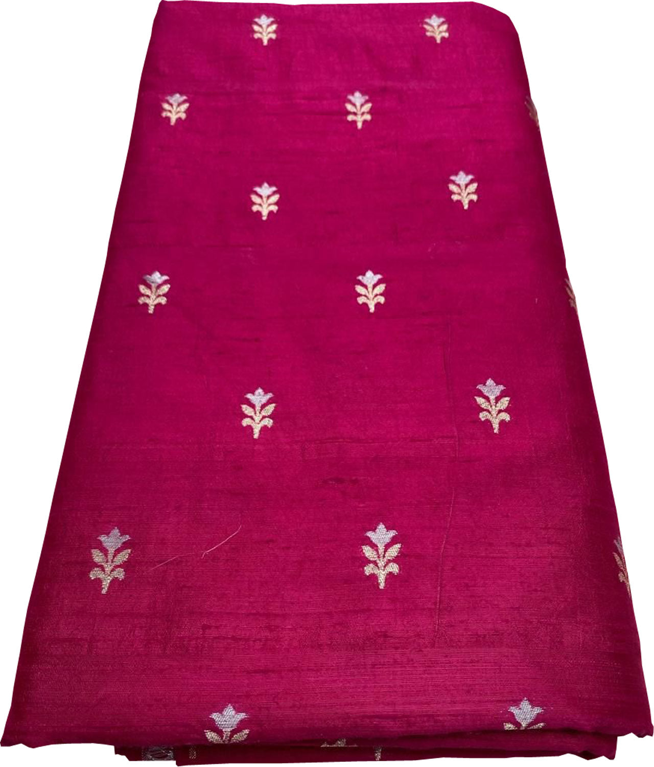 Exquisite Pink Banarasi Pure Raw Silk Fabric ( 2.5 Mtrs ) - Luxurion World