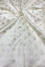 Dyeable Banarasi Pure Chinya Silk Handloom Fabric (2.5 mtr) - Luxurion World