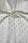 Dyeable Banarasi Pure Chinya Silk Handloom Fabric (2.5 mtr) - Luxurion World