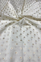 Dyeable Banarasi Pure Chinya Silk Handloom Fabric (2.5 mtr) - Luxurion World