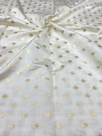 Dyeable Banarasi Pure Chinya Silk Handloom Fabric (2.5 mtr) - Luxurion World