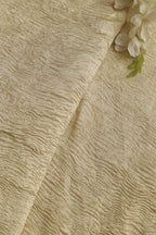Golden Banarasi Crushed Tissue Fabric - 1 Mtr - Luxurion World