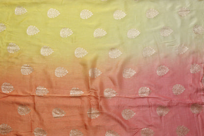 Stunning Multicolor Banarasi Dola Silk Shaded Fabric ( 2.5 Mtr ) - Luxurion World