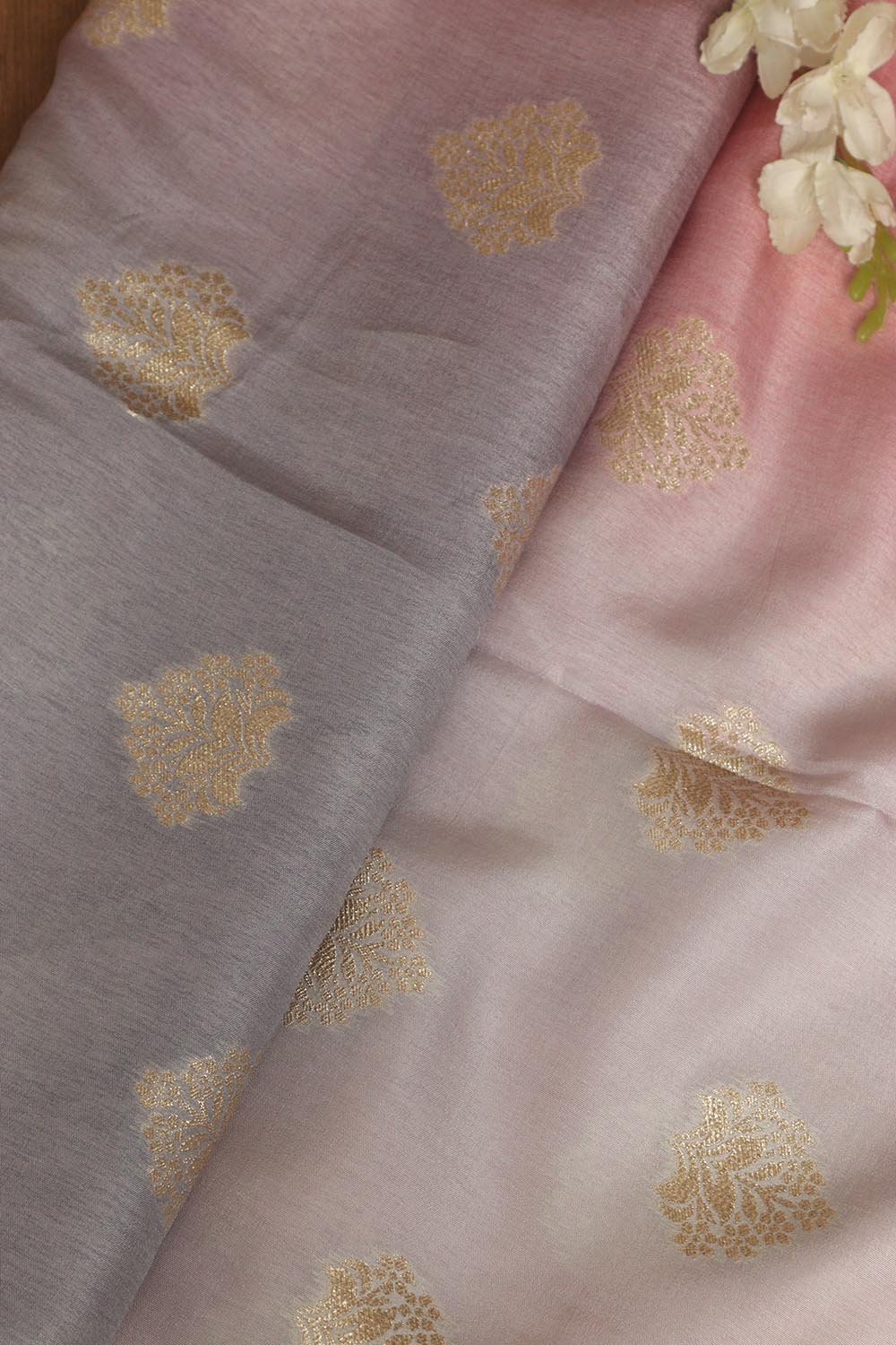 Stunning Multicolor Banarasi Dola Silk Shaded Fabric ( 2.5 Mtr ) - Luxurion World