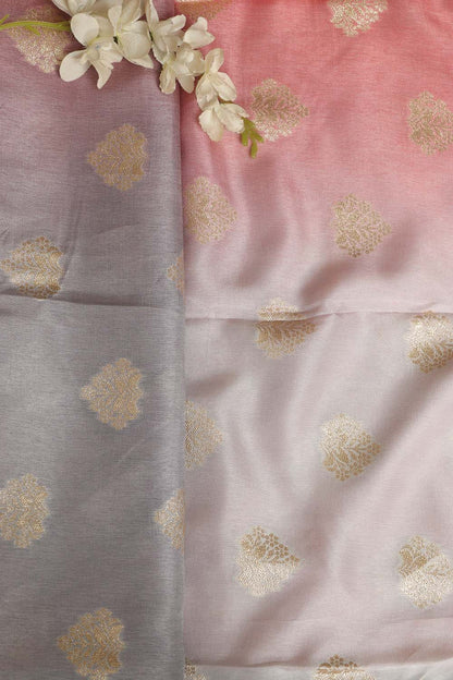 Stunning Multicolor Banarasi Dola Silk Shaded Fabric ( 2.5 Mtr ) - Luxurion World