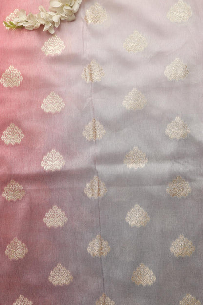 Stunning Multicolor Banarasi Dola Silk Shaded Fabric ( 2.5 Mtr ) - Luxurion World