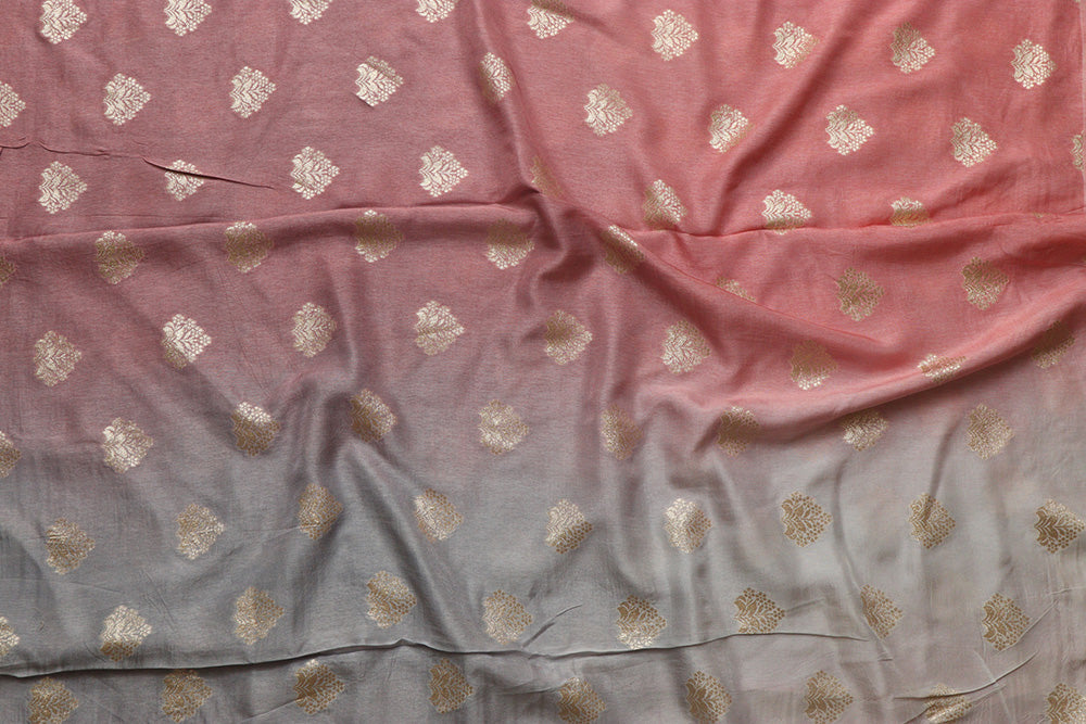 Stunning Multicolor Banarasi Dola Silk Shaded Fabric ( 2.5 Mtr ) - Luxurion World