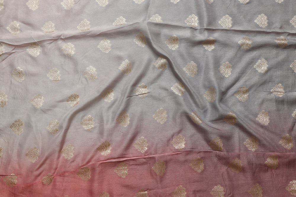 Stunning Multicolor Banarasi Dola Silk Shaded Fabric ( 2.5 Mtr ) - Luxurion World
