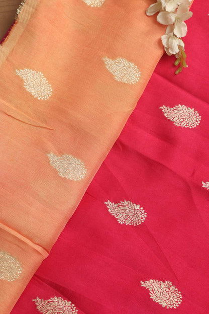 Stunning Multicolor Banarasi Dola Silk Shaded Fabric ( 2.5 Mtr ) - Luxurion World