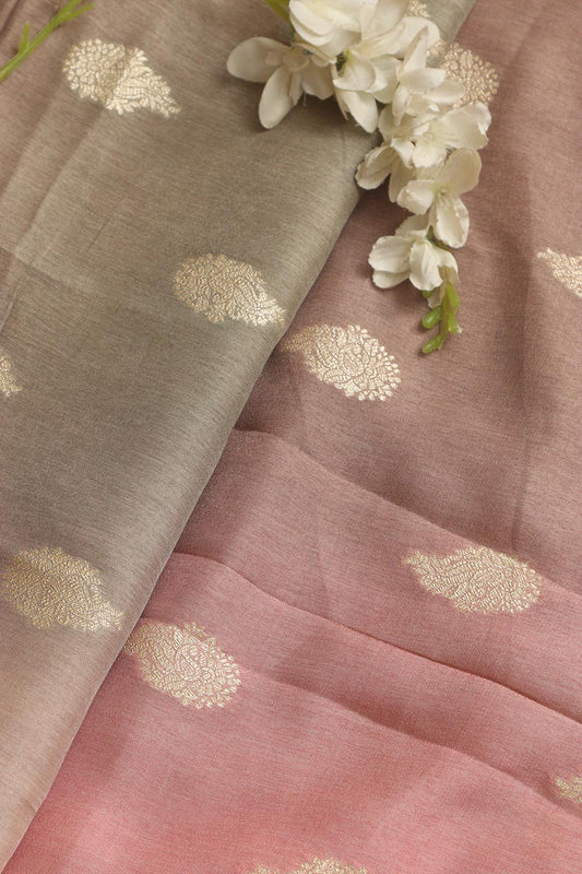 Stunning Multicolor Banarasi Dola Silk Shaded Fabric ( 2.5 Mtr ) - Luxurion World