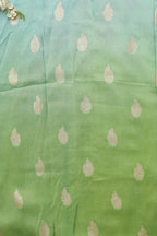 Stunning Multicolor Banarasi Dola Silk Shaded Fabric ( 1 Mtr ) - Luxurion World