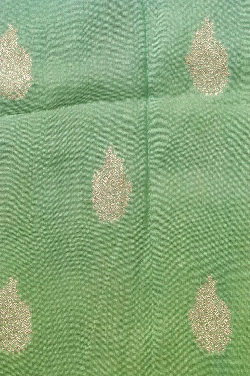 Stunning Multicolor Banarasi Dola Silk Shaded Fabric ( 1 Mtr ) - Luxurion World