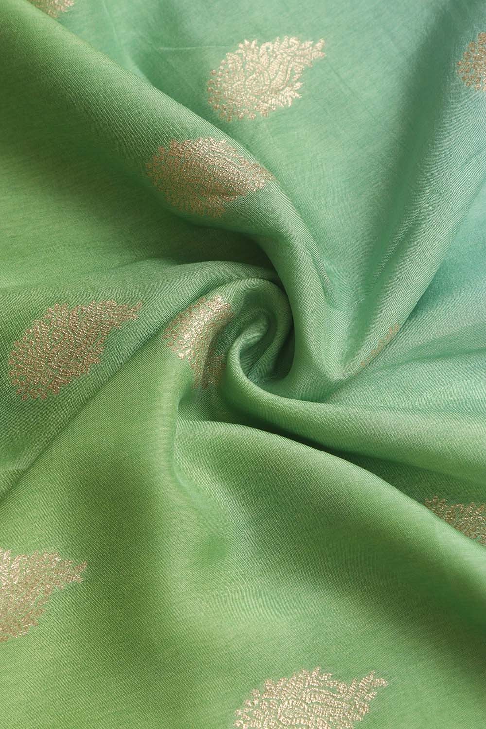 Stunning Multicolor Banarasi Dola Silk Shaded Fabric ( 1 Mtr ) - Luxurion World