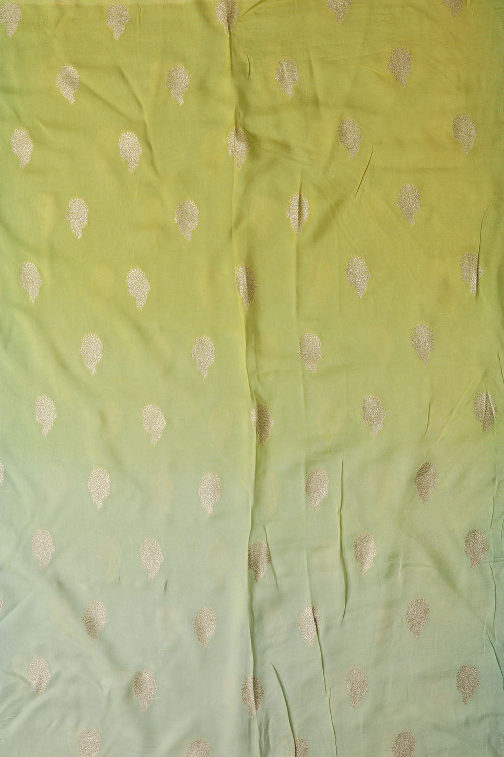 Stunning Multicolor Banarasi Dola Silk Shaded Fabric ( 1 Mtr ) - Luxurion World