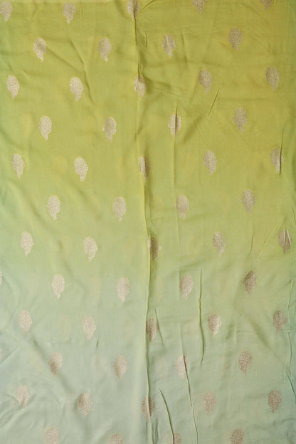 Stunning Multicolor Banarasi Dola Silk Shaded Fabric ( 1 Mtr ) - Luxurion World