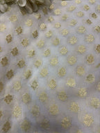 Dyeable Handloom Banarasi Pure Georgette Booti Design Fabric - Luxurion World