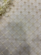 Dyeable Handloom Banarasi Pure Cotton Fabric ( 1 Mtr ) - Luxurion World