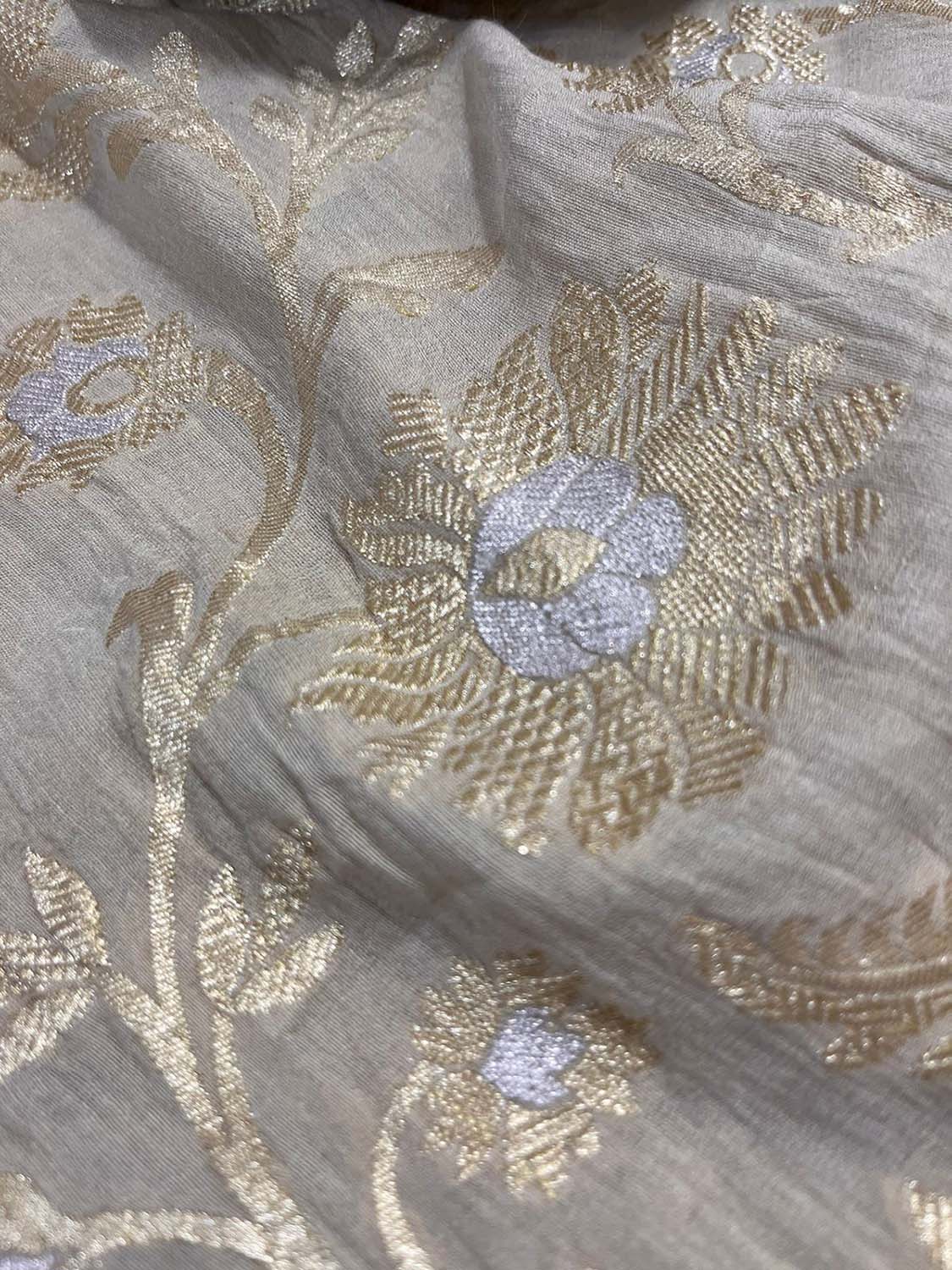 Luxurious Dyeable Banarasi Moonga Silk Fabric - Luxurion World