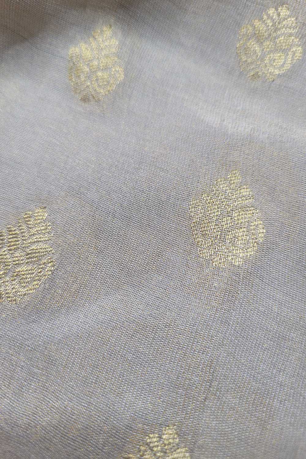 Dyeable Banarasi Handloom Pure Chiffon Tissue Fabric ( 2.5 Mtr ) - Luxurion World