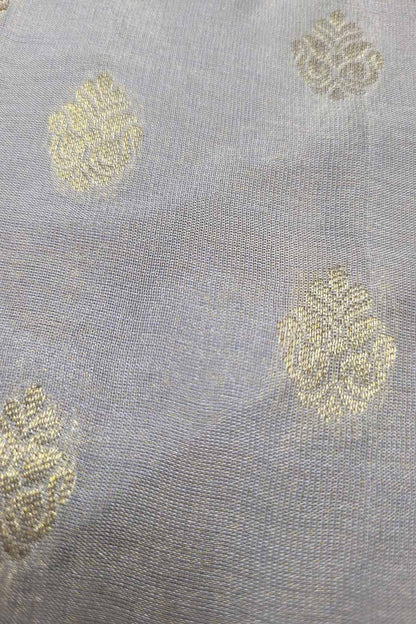Dyeable Banarasi Handloom Pure Chiffon Tissue Fabric ( 2.5 Mtr ) - Luxurion World