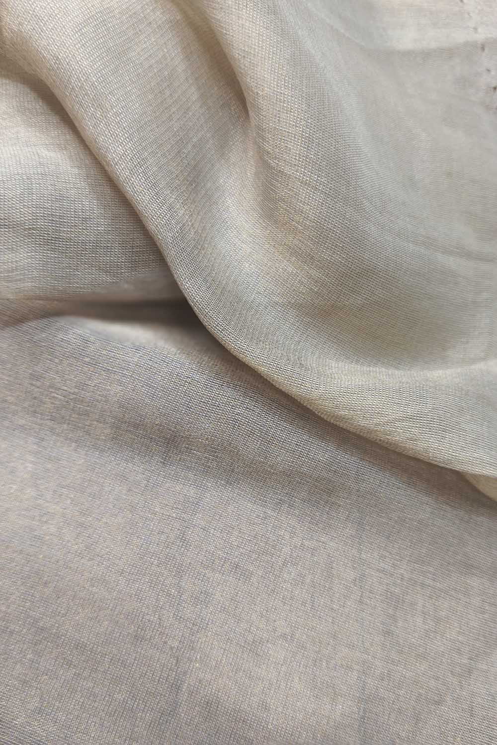 Dyeable Banarasi Handloom Pure Chiffon Tissue Fabric ( 2.5 Mtr ) - Luxurion World