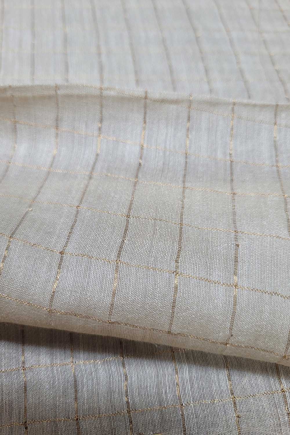 Dyeable Banarasi Handloom Pure Moonga Silk Fabric ( 2.5 Mtr ) - Luxurion World