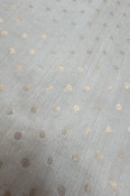 Dyeable Banarasi Handloom Pure Moonga Silk Booti Design Fabric ( 2.5 Mtr ) - Luxurion World