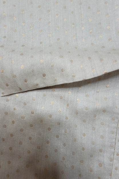 Dyeable Banarasi Handloom Pure Moonga Silk Booti Design Fabric ( 2.5 Mtr ) - Luxurion World