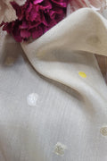 Dyeable Banarasi Handloom Pure Moonga Silk Booti Design Fabric ( 2.5 Mtr ) - Luxurion World