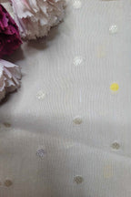 Dyeable Banarasi Handloom Pure Moonga Silk Booti Design Fabric ( 2.5 Mtr ) - Luxurion World