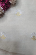 Dyeable Banarasi Handloom Pure Moonga Silk Sona Roopa Fabric ( 2.5 Mtr ) - Luxurion World