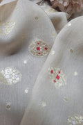 Dyeable Banarasi Handloom Pure Moonga Silk Meenakari Fabric ( 2.5 Mtr ) - Luxurion World