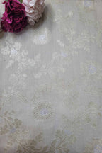 Dyeable Banarasi Handloom Pure Moonga Silk Sona Roopa Fabric ( 2.5 Mtr ) - Luxurion World