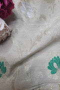 Dyeable Banarasi Handloom Pure Moonga Silk Meenakari Fabric ( 2.5 Mtr ) - Luxurion World