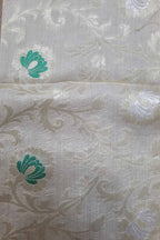 Dyeable Banarasi Handloom Pure Moonga Silk Meenakari Fabric ( 2.5 Mtr ) - Luxurion World