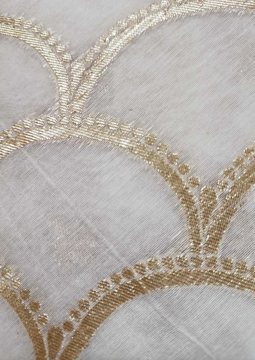 Dyeable Banarasi Chanderi Silk Fabric ( 1 Mtr ) - Luxurion World