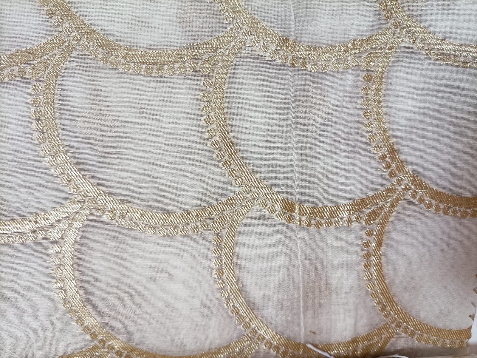 Dyeable Banarasi Chanderi Silk Fabric ( 1 Mtr ) - Luxurion World