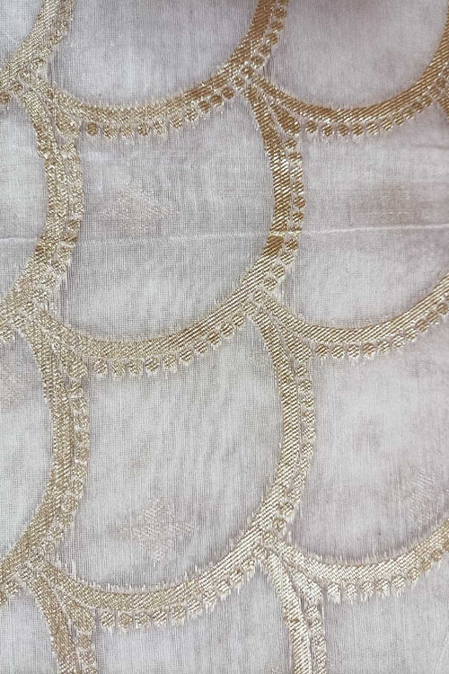 Dyeable Banarasi Chanderi Silk Fabric ( 1 Mtr ) - Luxurion World