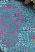 Blue Banarasi Resham Tanchui Silk Fabric ( 2.5 Mtr ) - Luxurion World