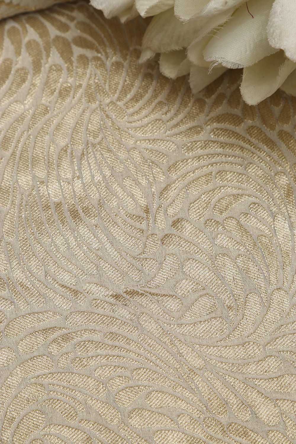 Dyeable Banarasi Georgette Flower Design Fabric ( 2.5 Mtr ) - Luxurion World