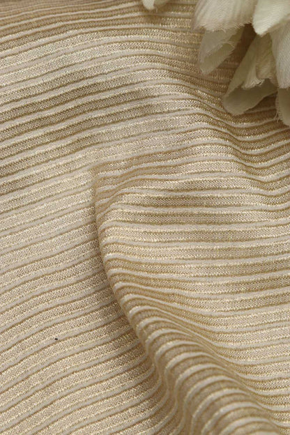 Dyeable Banarasi Georgette Stripe Design Fabric ( 2.5 Mtr ) - Luxurion World