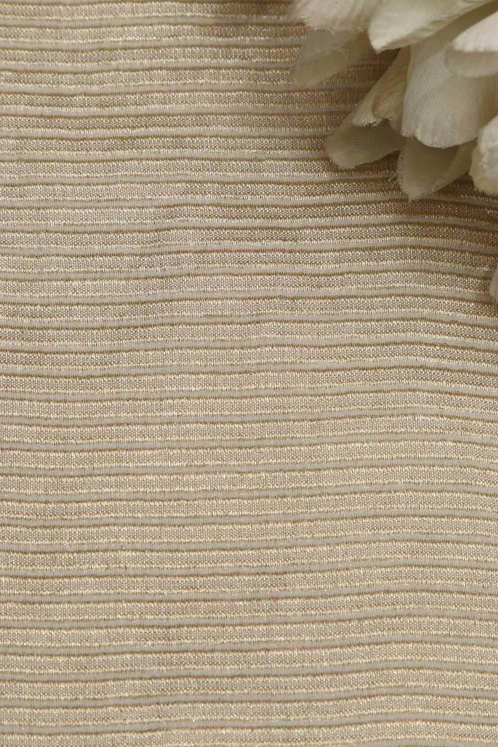 Dyeable Banarasi Georgette Stripe Design Fabric ( 2.5 Mtr ) - Luxurion World