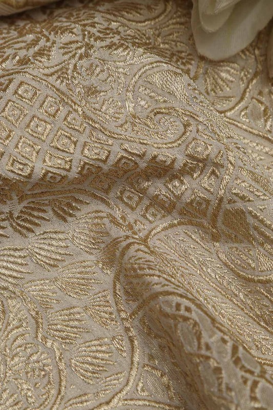 Dyeable Banarasi Georgette Fabric ( 2.5 Mtr ) - Luxurion World