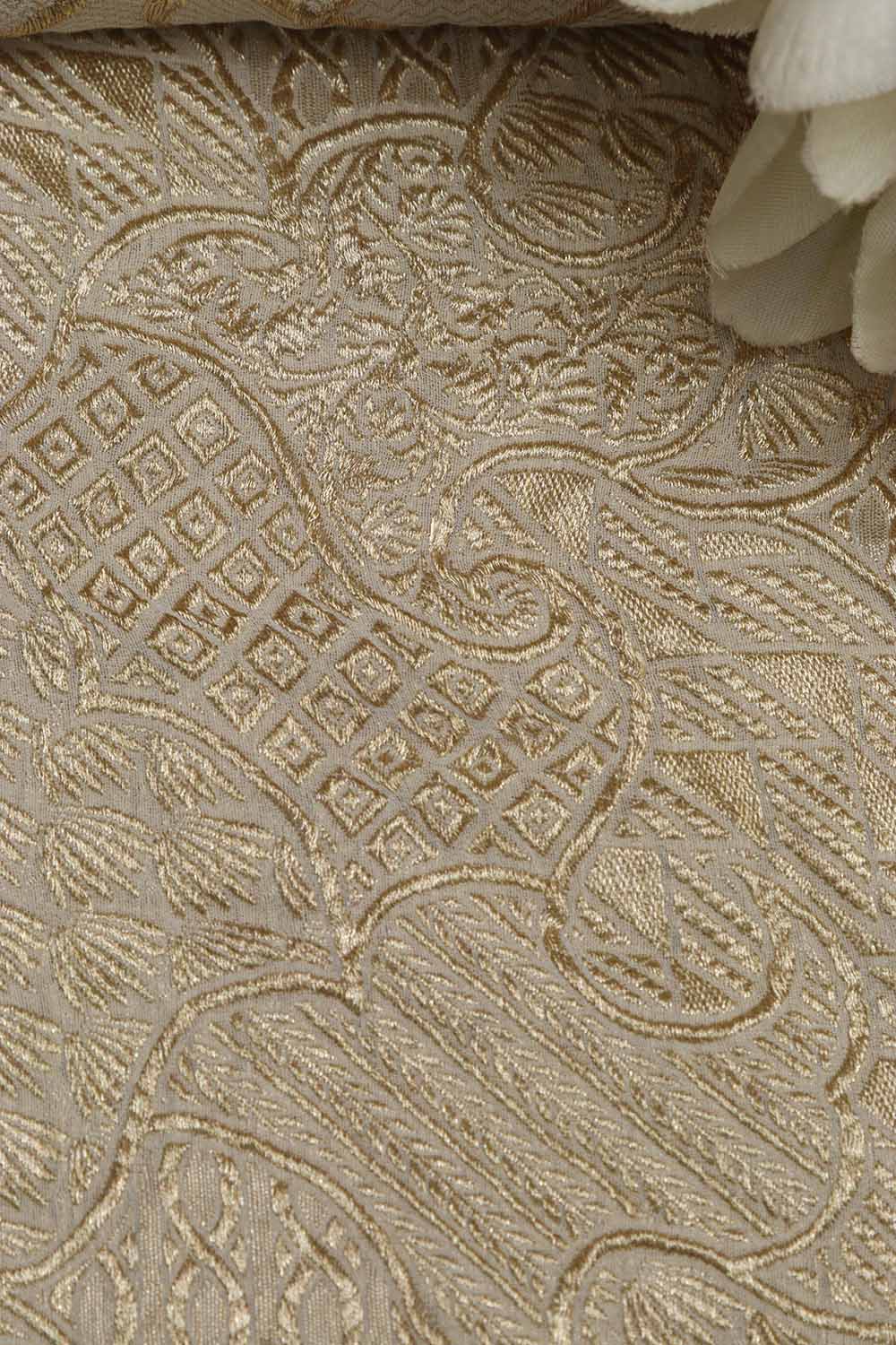 Dyeable Banarasi Georgette Fabric ( 2.5 Mtr ) - Luxurion World