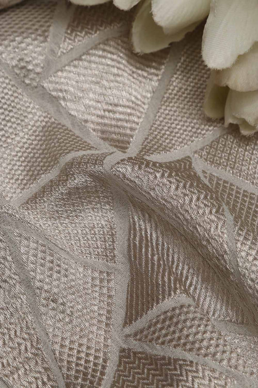 Dyeable Banarasi Georgette Geometric Design Fabric ( 2.5 Mtr ) - Luxurion World